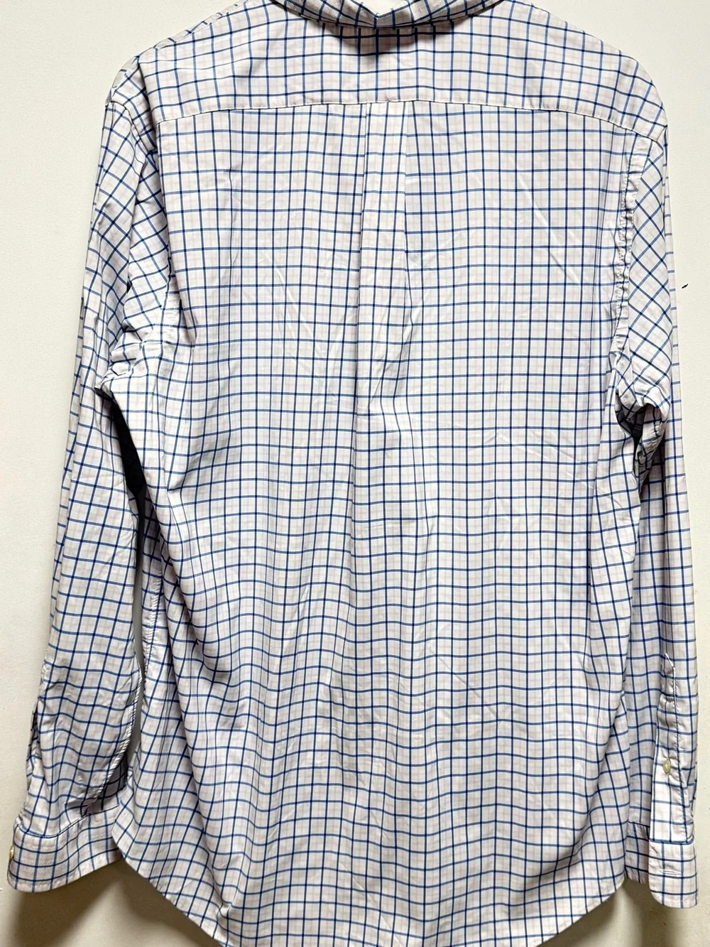 Polo by Ralph Lauren White Shirt with Blue Windowpane Check
